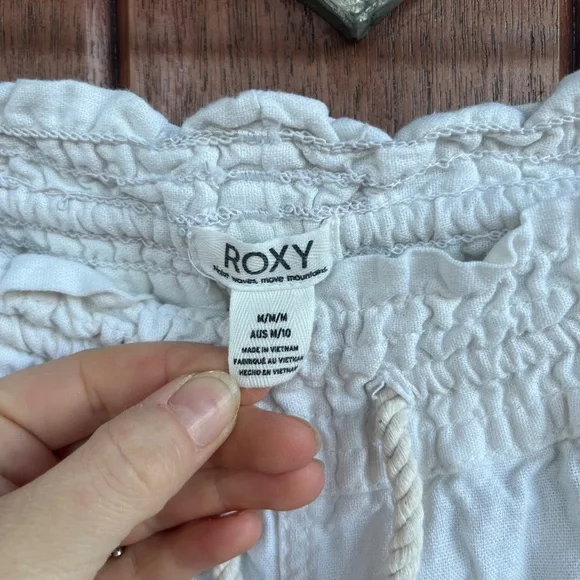 Women's White Roxy Pants - Picture 4 of 7